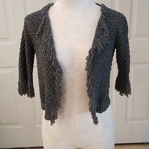 Chanel charcoal grey sparkle shrug size 42 (us 12)